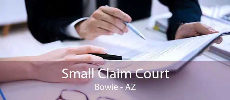 Small Claim Court Bowie - AZ